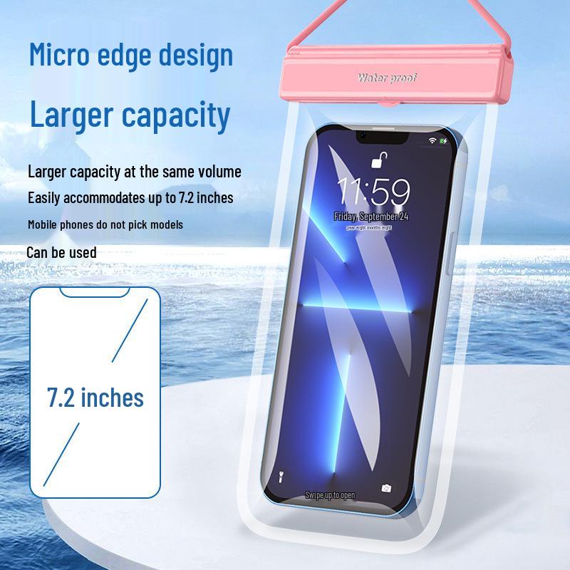 Transparente wasserdichte Handyhülle mit TPU-Touchscreen zum Schwimmen und Tauchen
