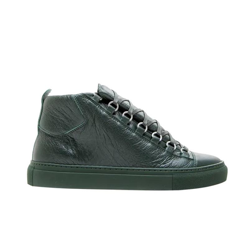 LUXSOLE Men's Lace Up Casual Flat Shoes Fashion Designer Cow Leather Thick Soled Sports Shoes Summer New Outdoor Male High Top Shoes