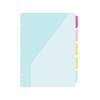 5PCS Colored Discbound Slash Pocket Folder Discbound Notebook Divider Pocket 9 Disc Pocket Envelope for Disc Planner Notebook
