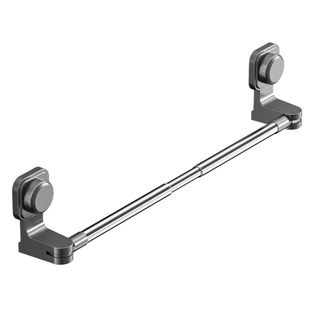Wall-Mounted Suction Cup Towel Rack Waterproof Rotatable Retractable Towel Bar Reusable Space Saving Hanging Towel Holder