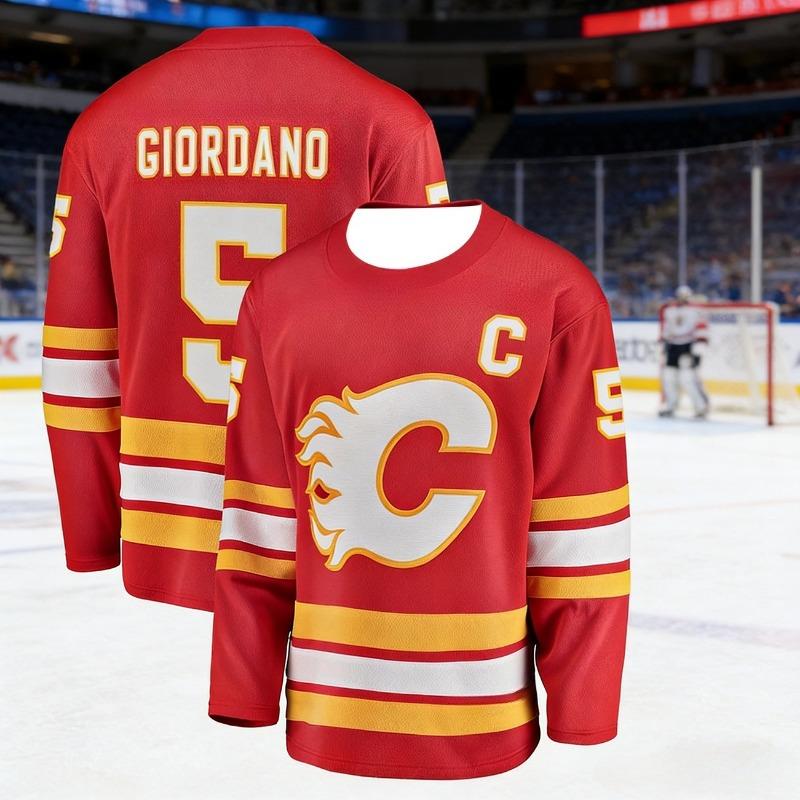 2026 Men's New Model Calgary Men's Ice Hockey Sport Shirt 3D Print Breakthrough Style Red Ball Game Long-Sleeved Shirt Kids