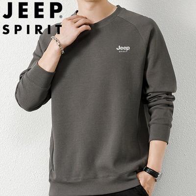 JEEP SPIRIT Men's Round Neck Casual Sweatshirt
