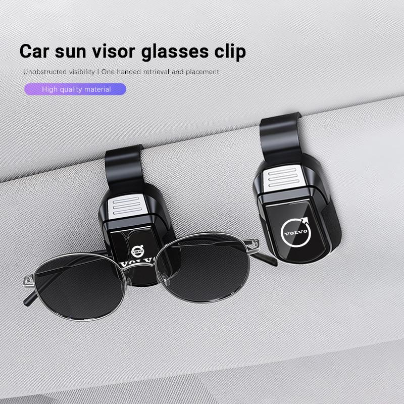 Clip per occhiali da sole per parasole auto, supporto porta occhiali da sole per Volvo Xc60 Xc90 V40 V60 S60 V50 V90 S80 C40 XC40 V70 XC70 C30 EX90 C70