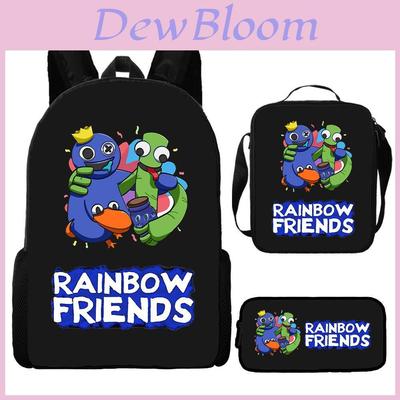 Rainbow Friends Kids School Bag With Waterproof Oxford Fabric And Cartoon Print For School