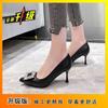 Off-white bridal wedding shoes pointed high heels women's 2026 spring and summer French fashion temperament stiletto shoes