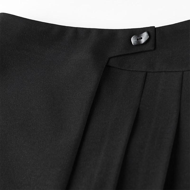 Shangdu Bila Women's Winter Linen Blend High-Waist A-Line Skirt