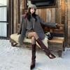 Long boots are thin but knee-length Ankara red stiletto cat and pointed high boots knight boots short boots