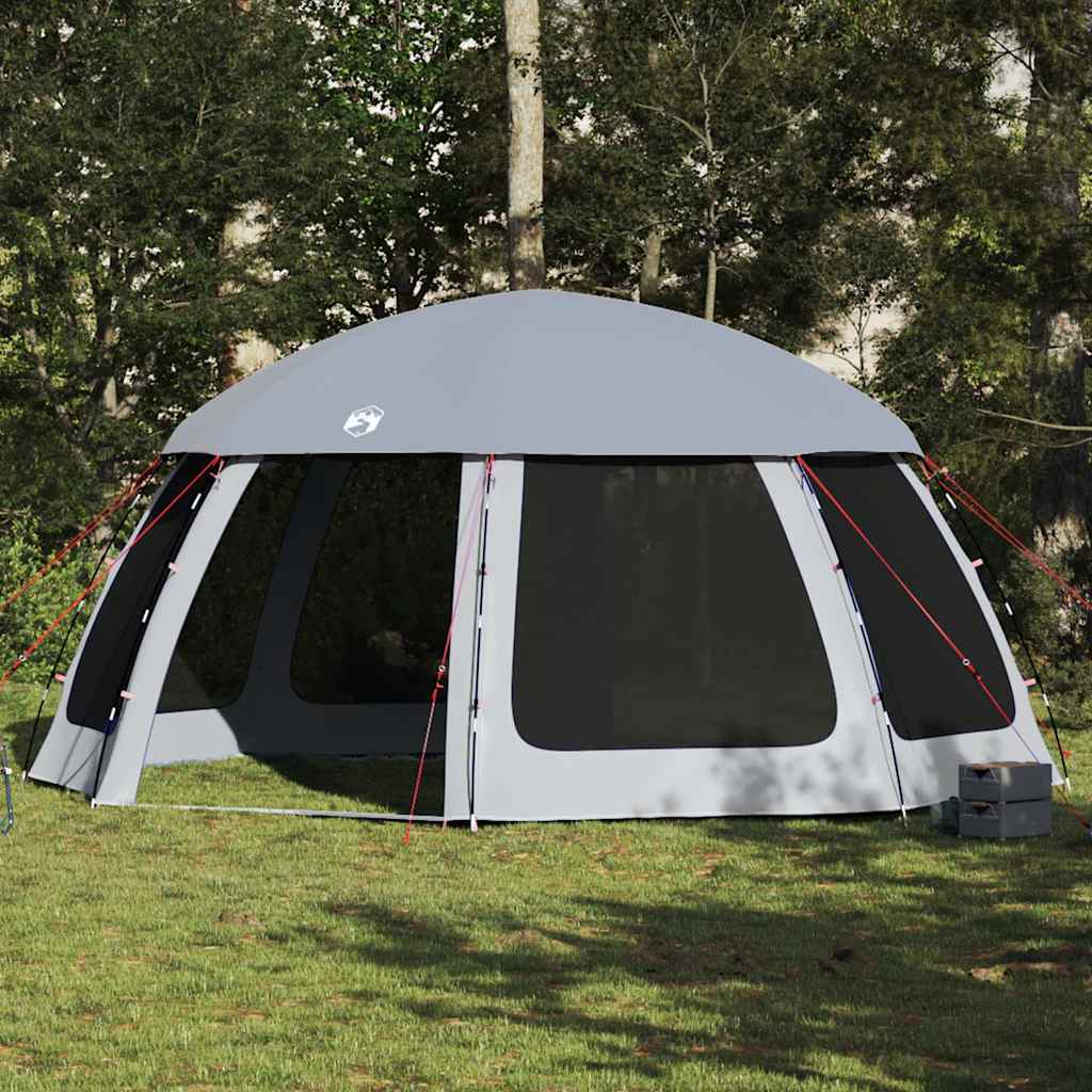 Pool Tent with Removable Canopy and Mesh Walls Gray 510 x 510 cm