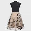 2024 Elegant 3D Butterfly Shirt Collar Cocktail Evening Dress for Women