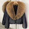 European and American winter new natural real fox hair duck down jacket short stand-up collar thickened warm jacket