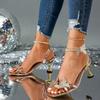 Spring New Foreign Trade Large Size Women's Casual and Comfortable Butterfly Rhinestone Sandals with Thin Heels