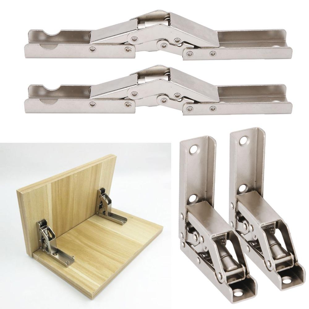 4pcs Hidden Bracket Cabinet Door Hinges Cold Rolled Steel Bridge Shaped Hinges  Cabinet Doors
