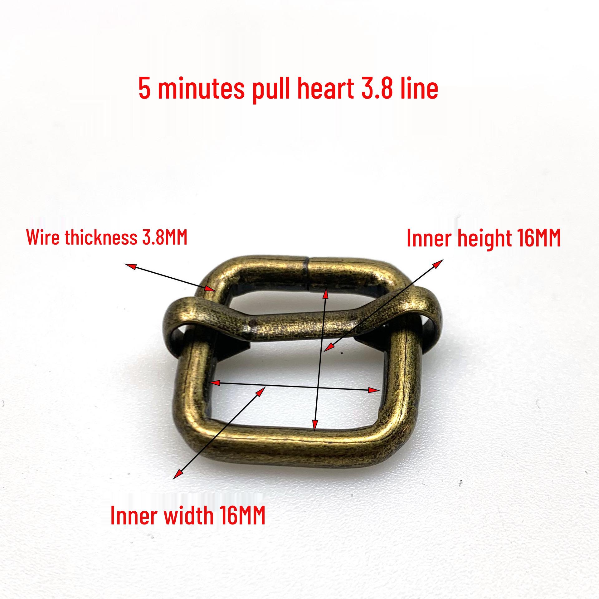 Антикварная бронзовая регулируемая D-образная пряжка из железной проволоки для сумок и рюкзаков