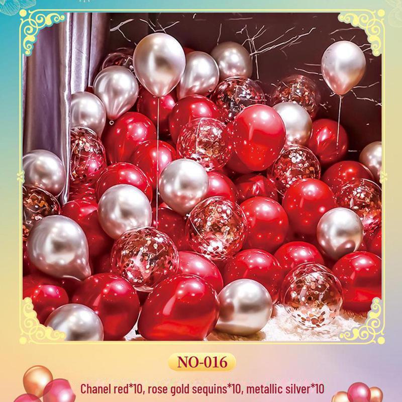 Celebrity Red Sequin Balloon Set - Perfect for Birthdays, Weddings & Parties