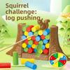 Childrens Squirrel Push Wooden Stacking Game With Interactive Thinking For Parent Child Play