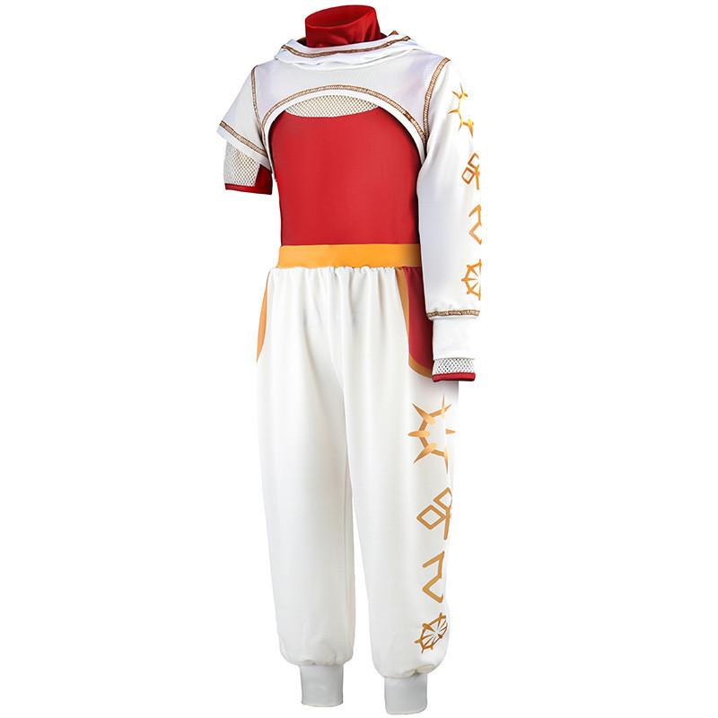 Kids Girls Anime Cartoon Zombies Vampires Print One Long Sleeves T Shirt Pants Coat Set Halloween Cosplay Costumes