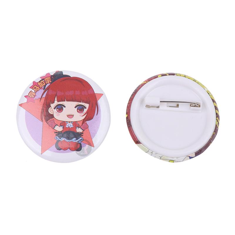 8 Pcs/Set Anime Tinning Tinplate Brooch Sanrio Backpack Badge Souvenir Clothing Gift For Friends
