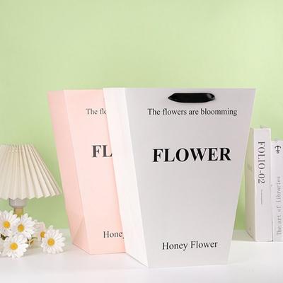 Luxury T Shape Flower Packaging Box with Handle Bouquet Handbags Gift Packaging Bag Events