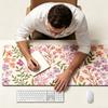 Non-Slip Floral Desk Pad Rubber Base Gaming Mats Desk Mat Mouse Pad  Work