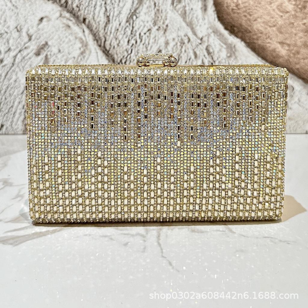 Shiny Rhinestone Evening Dress Wallet Crystal Diamond Women's Handbag Fashion Banquet Wedding Chain Shoulder Money Bag