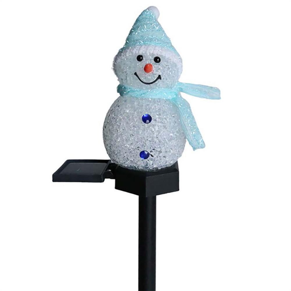 Solar-Powered Outdoor Christmas Snowman Garden Lights