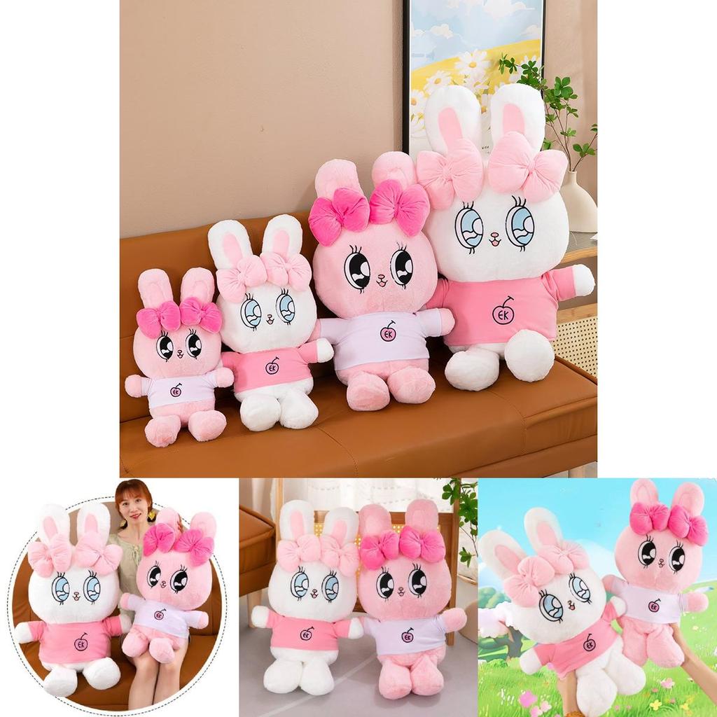 Adorable Plush Bunny Doll Soft Short Plush Stuffed Animal Pillow Cute Gift Toy