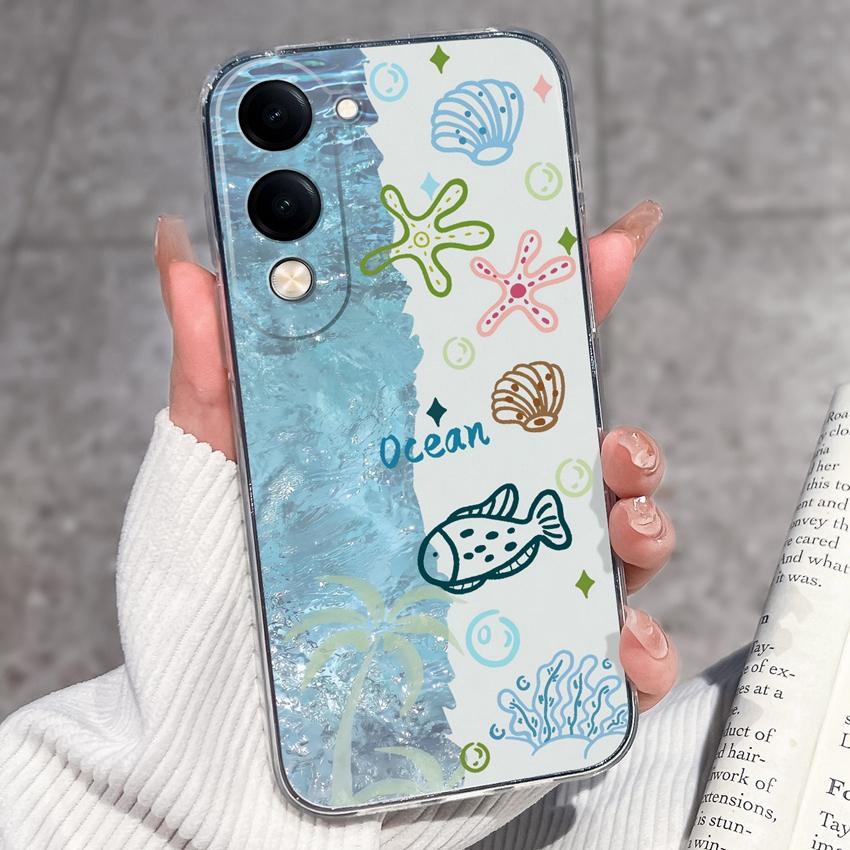 Fashion Casing For Vivo Y04 Y02 Y02a Y02s Y400 Pro X200 Ultra X200s Phone Case Lovely Cat Panda Shell Transparent TPU Soft Silicone Shockproof Housing