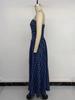 Cross2026 Strapless Long Polka Dot Dress - European & American Style, Sleeveless and Ruched Waist, Summer Collection