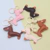 Mini Dachshund Leather Keychain Pendant