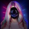 Bluetooth APP Steuerung Smart LED Gesichtsmasken Programmierbare Gesichtswechsel Leuchtmaske Party Display LED Licht Verkleidungsset