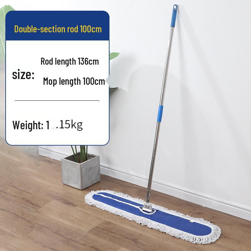 Rotating Cotton Thread Dust Mop for Home, Hotel & Homestay - Dual-Use for Dry & Wet Cleaning