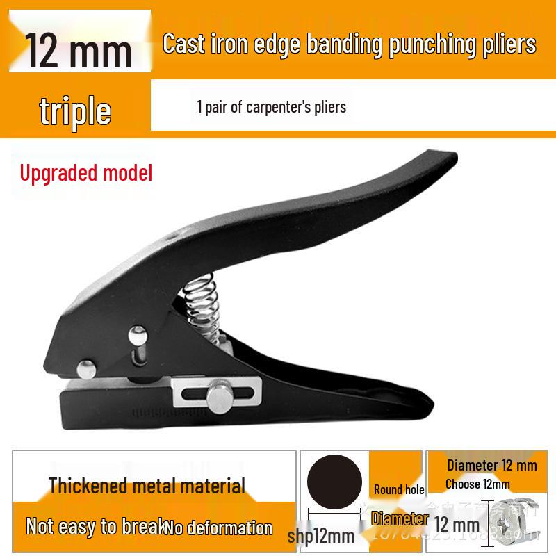 Handheld Punch Tool: New Edge Flat Bevel Woodworking Pliers with Durable Metal Handle