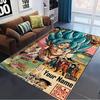Name Benutzerdefinierter Anime Dragonball Teppich für Wohnzimmer Schlafzimmer Zuhause Sofa Dekoration, Kinder Spiel Nicht-rutschfeste Bodenmatte