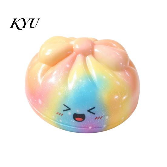 Fun Party Favors for Friends Colorful Bun Squeeze Toy, Soft Sensory Fidget Cute Calming Tools Focus Stress Relief Toy Adults Kids Anxiety TPR Balls