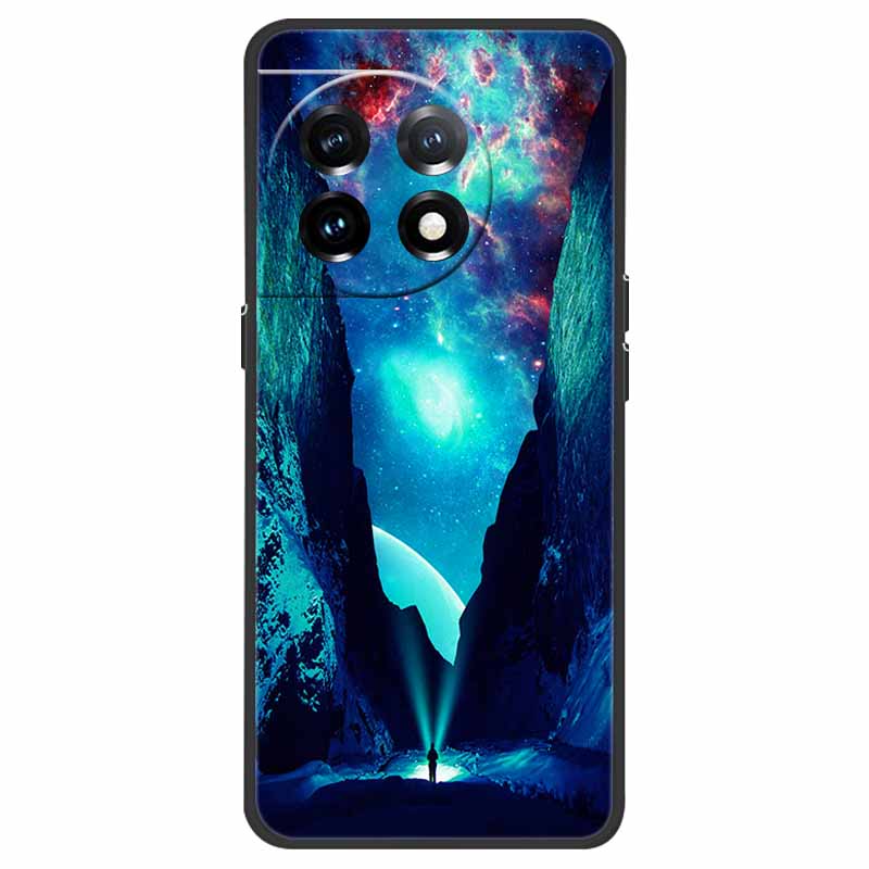 For OnePlus 11 5G Case One Plus 11R Flower Marble Black Bumper Soft TPU Silicone Cover for OnePlus 11 / 11R 5G Phone Cases Capas