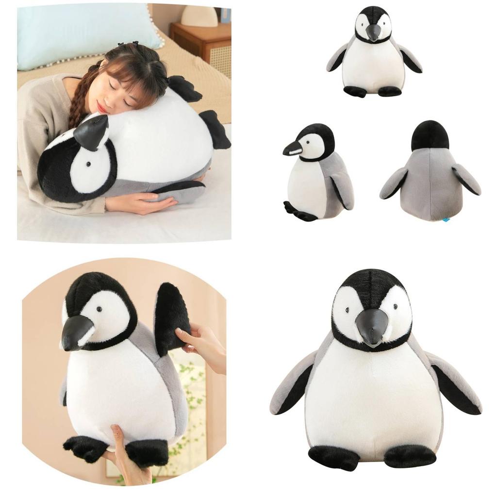 Adorable Plush Penguin Soft Toy With Custom Logo Options In Charming Grey Color