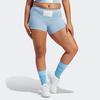adidas Originals Trefoil Kurze enge Logo-Print Slim Regular Shorts Damenshorts Himmelblau IC8530