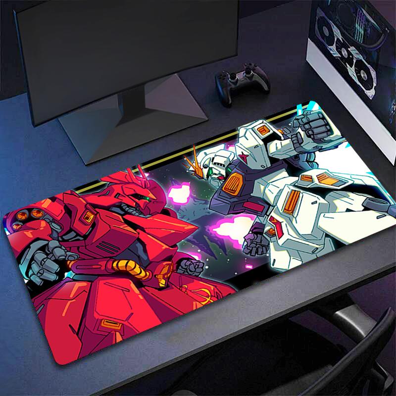 White Mouse Pad Large Gaming NonSlip Extended Desk Mat MMechanical Warrior GGundam Gamer ESports Mousepad Xxl Keyboard Pad