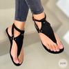 Summer New Large-size Sandals for Women, Flat-bottomed Toes and Low-top Foot Cover Beach Women's Sandals