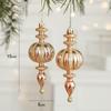 2PCS Plastic Christmas Hanging Decoration Pink&Gold Xmas Baubles Christmas Tree Ornament  Christmas