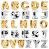 Exquisite Gold 26 Letter A-Z Alphabet Beads Copper Charm For Women Necklace Bracelet Bangle Accessories Diy Jewelry