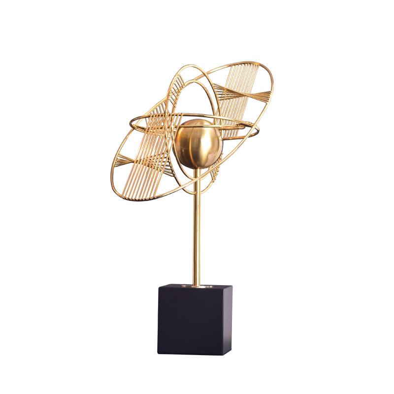 Marble Base Metal Globe Ornaments Crafts Home Livingroom Table Furnishing Decoration Store Office Study Desk Accessories Items