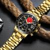 Watch, Casual Multi-Functional Three-Pin Quartz Watch, Waterproof Luminous Stainless Steel Watch For Men