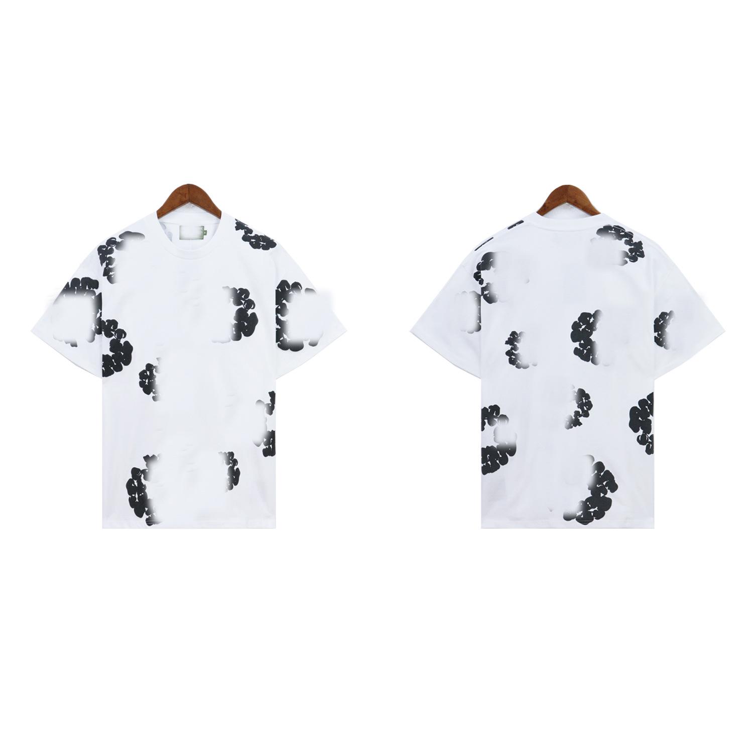 

Весняно-літня повсякденна вільна футболка з деніму та бавовни з принтом, з круглим вирізом M (European Size)