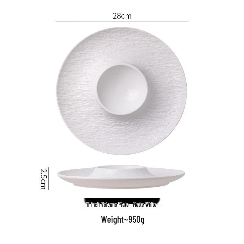 Nordic Ceramic Dumpling Plate with Vinegar Dish