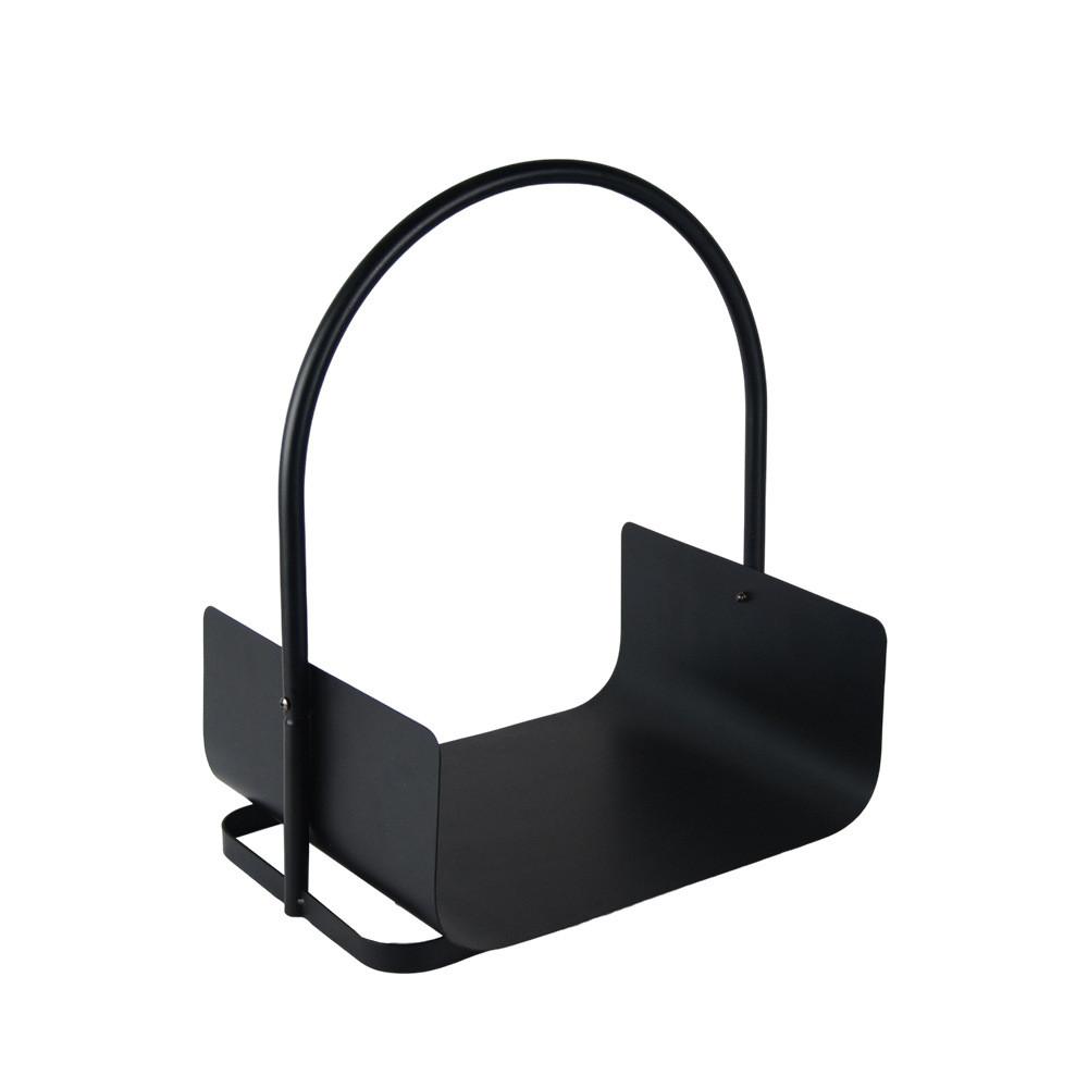 Portable Fireplace Log Holder, Black