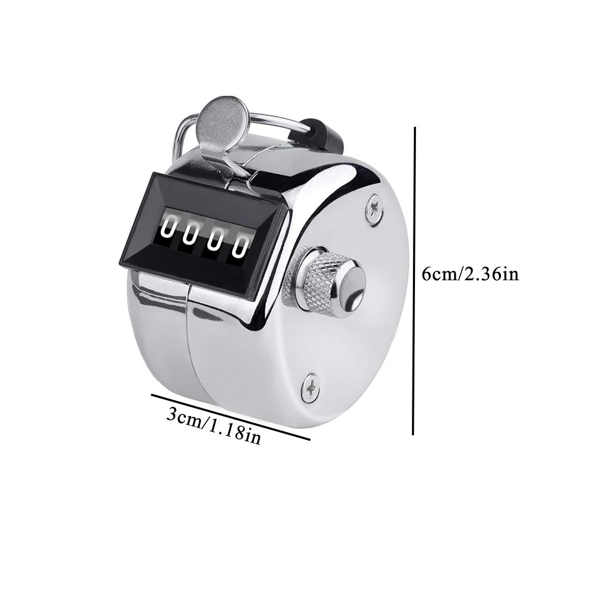 

Металевий ручний лічильник 4-розрядний лічильник чисел, механічні лічильники клікери лічильник пітчів для коучингу, риболовлі, гольфу