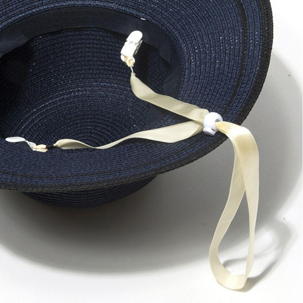 Anti-Lost Windproof Hat Strap Silk Ribbon Hat Chin Cord Portable Hat Windproof Rope  Hat