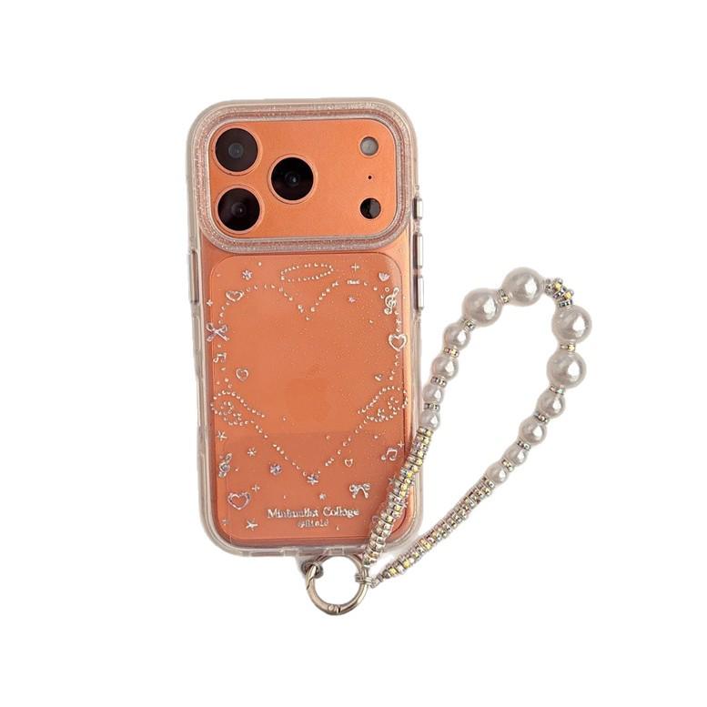 Gold-Plated Heart Wings Phone Case for iPhone 17/16 Pro Max/15/14