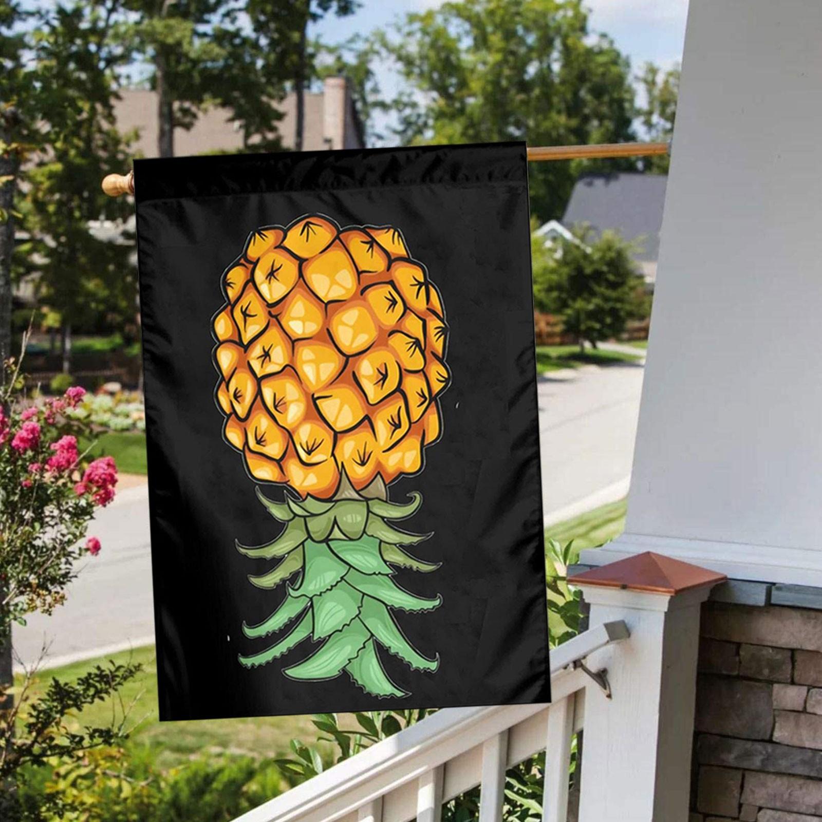Ananas-Gartenflagge Aus Wetterfestem Polyester – Doppelseitig Bedruckt, 30,5 X 45,7 Cm, Perfekt Für Garten, Terrasse Oder Balkon